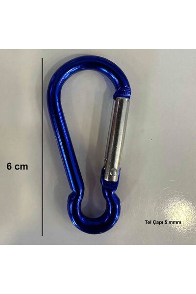 AĞIRSOY 15 Adet Alüminyum Tel Dağcı Kancası 5 Mm Tel Çapı, 6 Cm Kanca Boyu