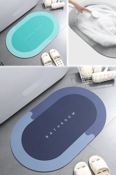 CNGZSHOP Büyük Boy Su Emici 55x35 Cm Ayak Kaıydırmaz Ev Dış Kapı Girş Banyo L...