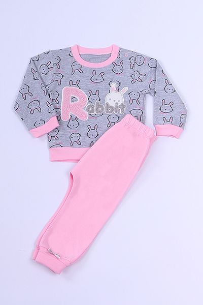 HÇM Girl's Tracksuit Set - Rabbit Printed B84