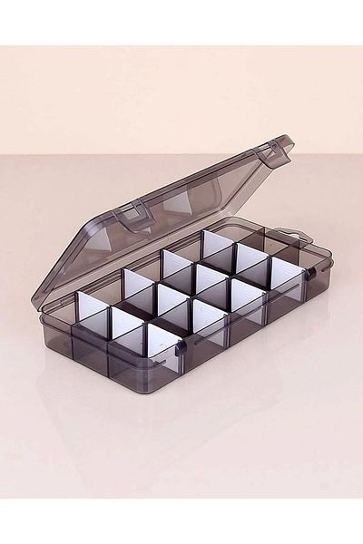 DİVAYS 2 Pcs 15 Compartments Necklace Ring with Lid Jewelry Box Sewing Box Organizer Organizer Box