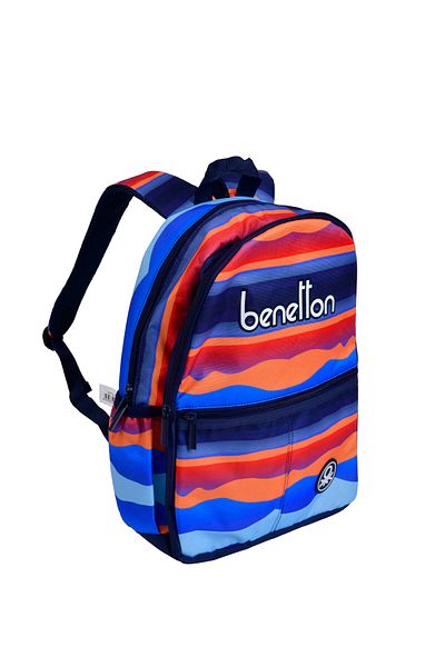United Colors of Benetton Rucsac Benetton cu model de camuflaj pentru băiat - Albastru