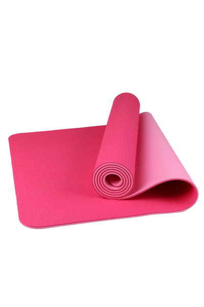TPE-600 Yoga Mat Pilates Mat Exercise and Sports Mat 6mm - Pink