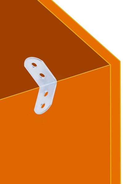 Badem10 Mobilya Eşya Dolap Duvara Sabitleme Köşebent Bağlantı Aparatı L Demiri Gönye 30x30x17 Mm 10 Adet