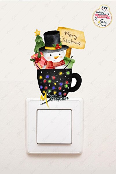 MSticker Yeni Yıl Sevimli Yeni Yıl Süsü Sticker - Yılbaşı Stickerı