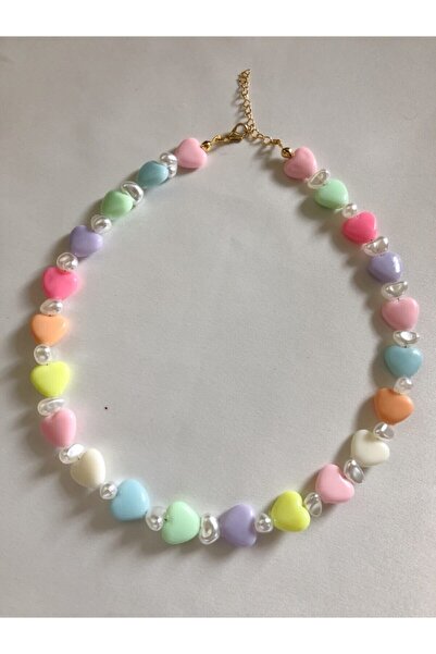 tones official Akrilik Kalp Incili Kolye