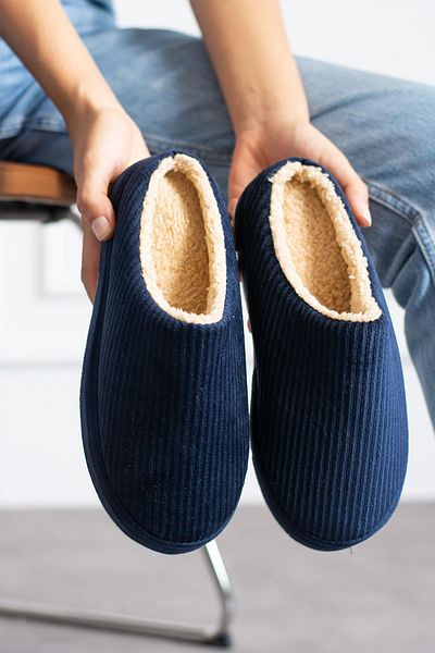 Moda Frato Modafrato Unisex βελούδινες παντόφλες εσωτερικού χώρου - Χειμερινές γυναικείες/ανδρικές παντόφλες