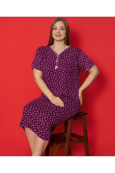 LİLA İÇ GİYİM Вискозна нощница Battal