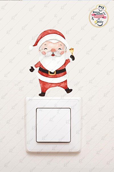 MSticker Yeni Yıl Noel Baba Yılbaşı Priz Sticker - Yılbaşı Stickerı