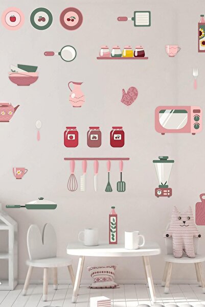 MSticker Кухонне приладдя для дівчачої кімнати Набір наклейок на кухонну тема...