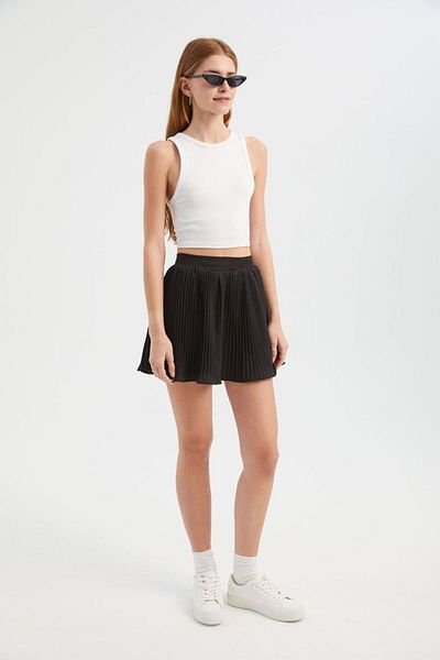 Hiccup High Waist Gathered Short Skirt