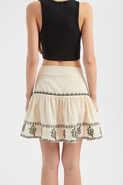 Hiccup Спідниця з високою талією та воланами, прикрашена вишивкою