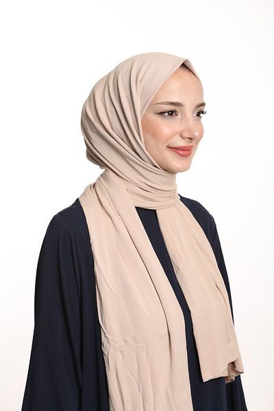 Tesettür World Powder Lycra Women's Combed Cotton Shawl
