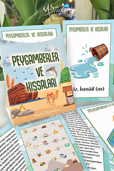 MSticker Peygamberler ve Kıssaları Eğitici Kutulu Standlı Öğretici Oyun Kartl...