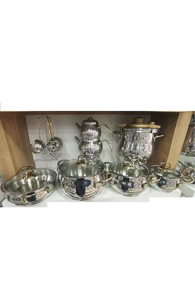Vivaldi Tombo 18 Piece Steel Dowry Set Gold