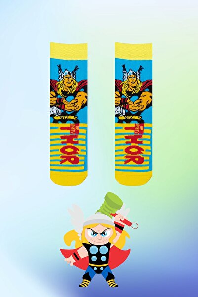 ZEYZEY MONKEY Set of 3 Character Patterned Unisex Children's Socks