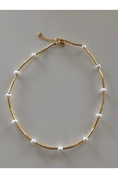 tones official Gerçek Su Incili Boru Kolye