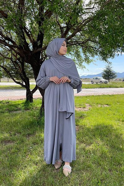 SAYRA Women's Gray Shawl Ferace - Shawl Design