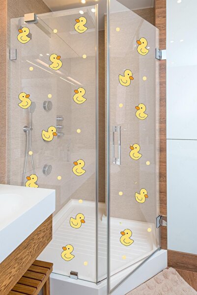 MSticker Милі каченята і жовті бульбашки Дитяча кімната - Ванна - Кухня Набір...