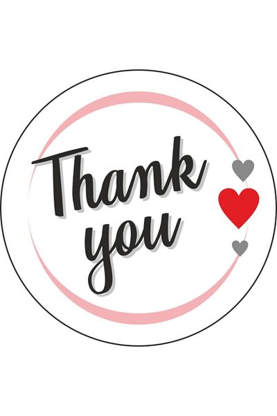 ENGINPRINT 78 Transparent Thank You Stickers