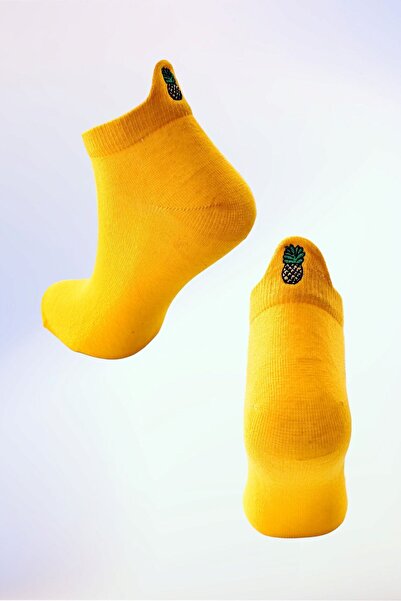 ZEYZEY MONKEY Set of 6 Fruity Embroidered Colorful Booties Socks