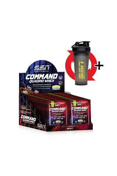 SSN Sports Style Nutrition Command Quadro Whey - 22g x 40 Chassis Box 880g (Chocolate) Protein Powder