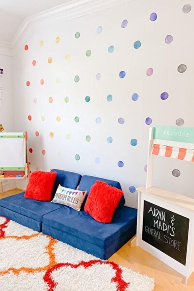 MSticker Autocolant de perete pentru camera bebelușului pentru copii cu modele de buline colorate