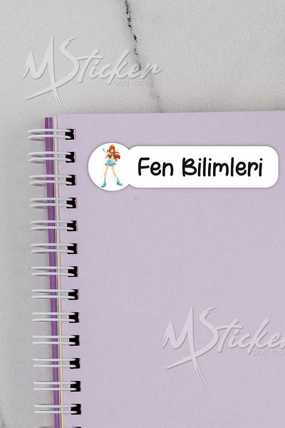 MSticker ملصق الدرس المدرسي Winx تحت عنوان 26 قطعة 8 سم ملصق الدرس المدرسي