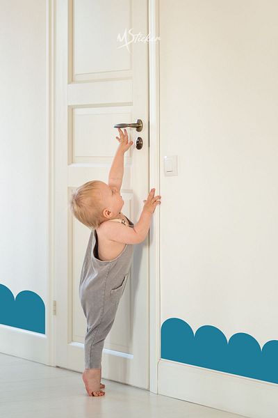 MSticker Folie decorativă pentru borduri, bordură de perete Autocolant decorativ practic din folie pentru panou de perete Borduri din folie