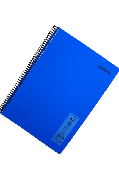 Mynote Flex A4 120 - Πλαστικό σημειωματάριο με καρό σχέδιο με σπιράλ και νέον εξώφυλλο