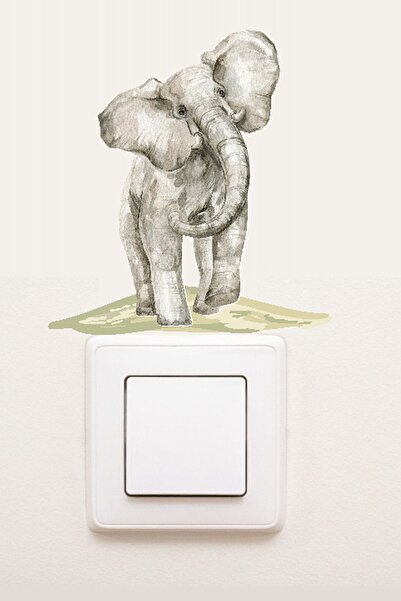 MSticker ملصق مقبس لطيف - فيل سفاري