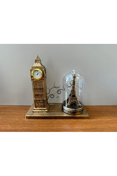 racoonco Led Işıklı Paris Eyfel Kulesi Londra Big Ben Saat Kulesi Ayarlanabil...