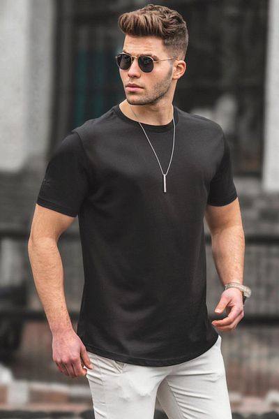 Madmext Tricou negru pentru bărbați 4951