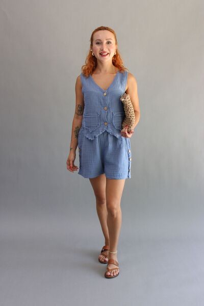 ASC SUN Buttoned Muslin Vest