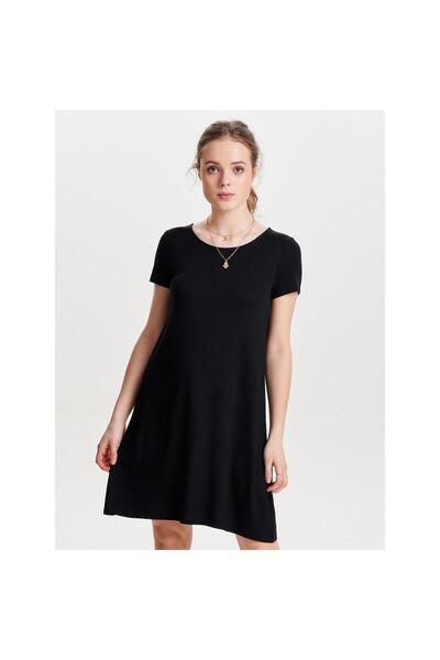 ONLY 15131237 On Yuvarlak Arka Capraz Bant V Yaka Kısa Kol Elbıse