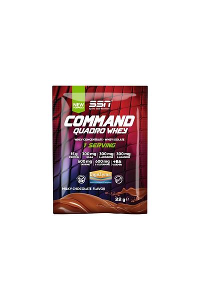 SSN Sports Style Nutrition Command Quadro Whey Chassis 22 Gr Chocolate Protein Powder