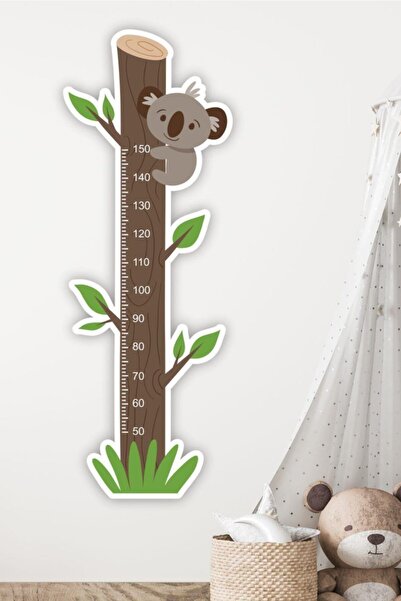 MSticker Sevimli Koala Çocuk Odası Boy Ölçer Duvar Sticker