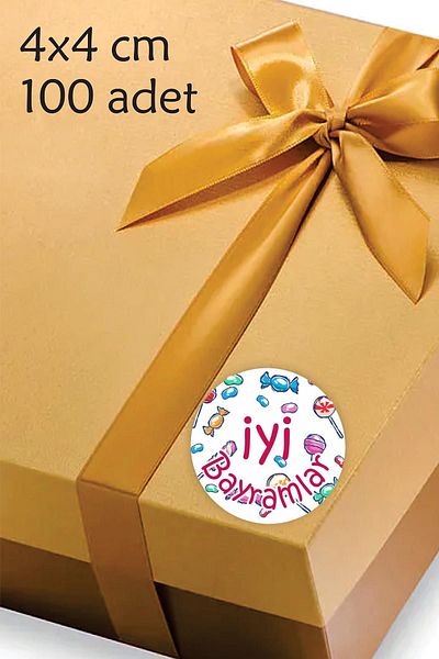 MSticker ملصق حلوى عيد الفطر لعيد الهالوين 4 سم - 100 قطعة