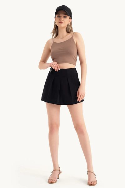 Hiccup Mini pantaloni scurți cu talie înaltă și curele duble