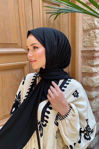 SAYRA Shawl Women's Black Sandy Fabric Ready Shawl Syr005
