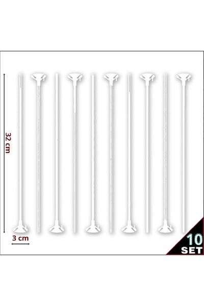 turkuaz parti 10-piece Balloon Stick and Head Set