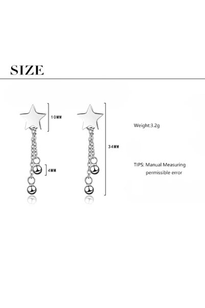 MURASSA BUTİK 925 Ayar Yıldız Küpe