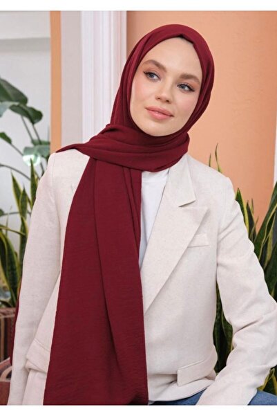Mides scarf Hijab Cotton Crash Jazz Shawl Model Claret Red