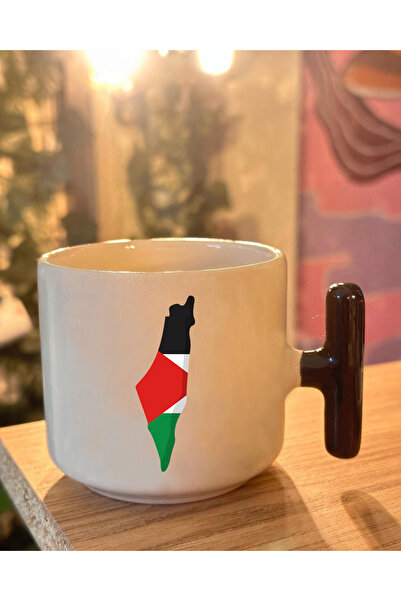 aksastore كوب تي هدية مخصص على شكل فيليسين، القدس، غزة (خريطة فلسطين تصميم مخصص)