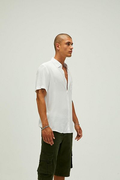 Bad Bear Frank 22.01.30.001 Embroidered Single Pocket Short Sleeve Shirt