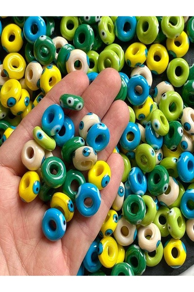 312 KONSEPT 3 τεμάχια γυάλινες χάντρες με κακά μάτια 10 χιλ. Κολιέ βραχιόλι κ...