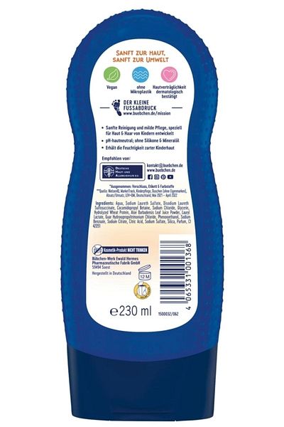 Bübchen Wasser Marsc 2 in 1 Shampoo% Shower Gel 230ml With Age 3