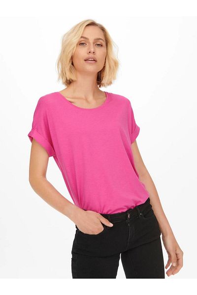 Org Marka Store ONLY15106662 ACIK NECK SLEEVE FOLDING SHORT SLEEVE TSHIRT