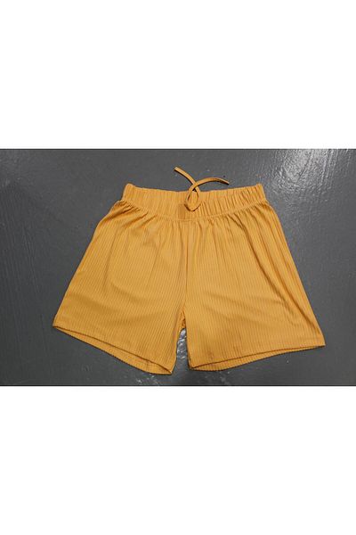 Org Marka Store FLEUR Waist Elastic Sus Laced Pocketless Combed Cotton Short
