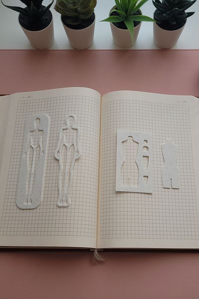 Karmelom Studio Fashion Design Drawing Painting Template Ruler Set