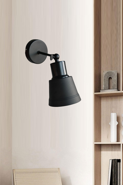 Yiğitkan elektrik aydınlatma MARLEN MODERN MAFSALLI OYNAR BAŞLIKLI YÖN DEĞİŞTİREN SİYAH BEYAZ METAL DUVAR APLİĞİ